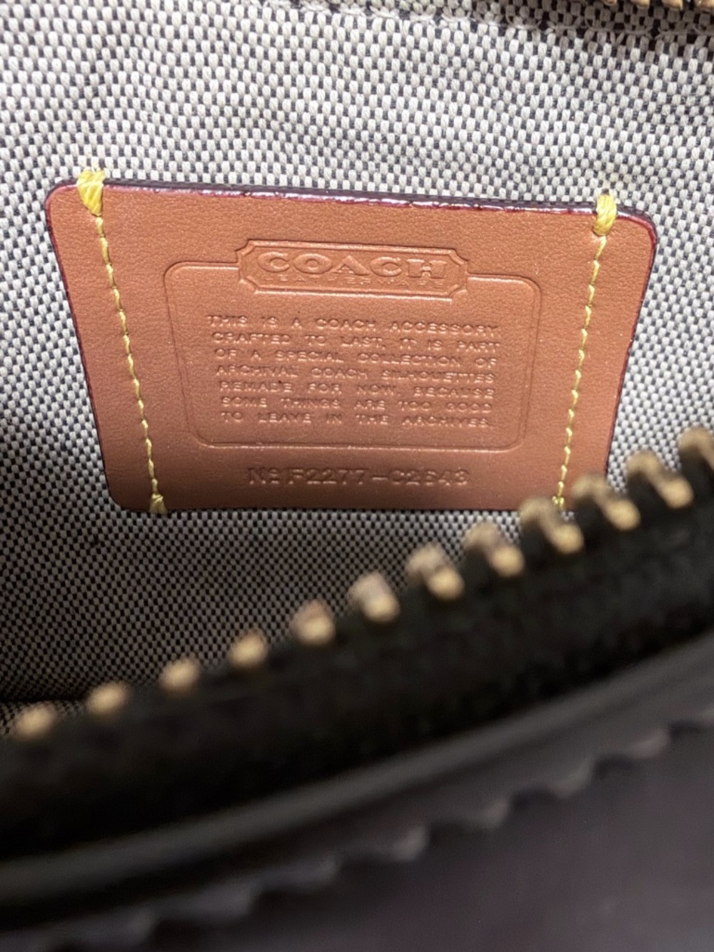 Coach Swinger 20 Black Brass Smooth Leather Archives 1941 Coach Originals C2643 - Picture 11 of 13